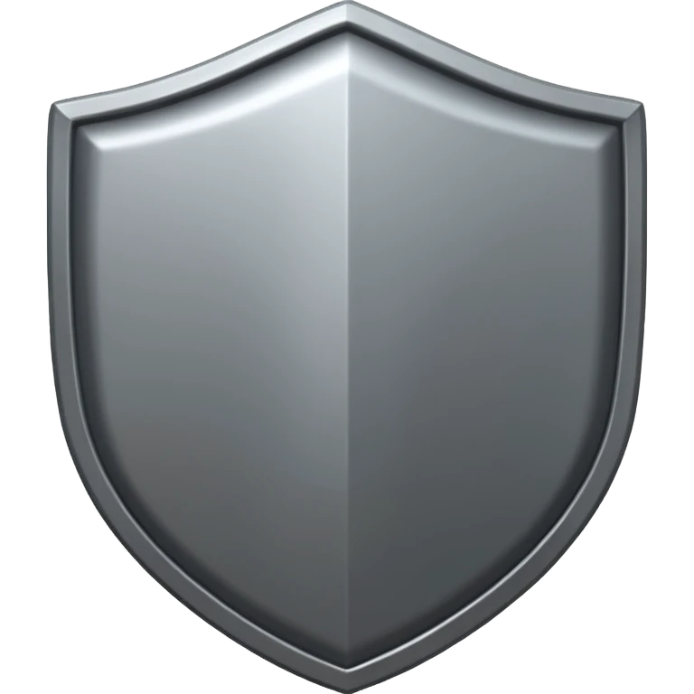 Steel gray shield with bicep flex icon emoji