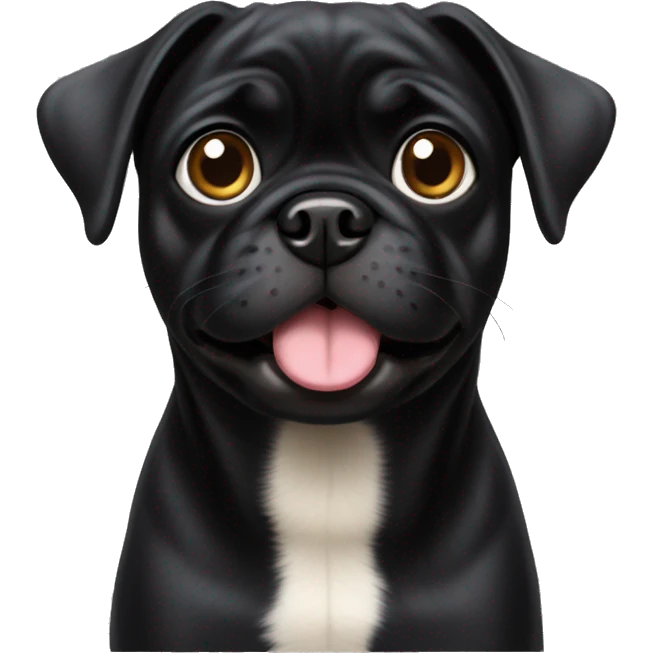 black pug mix with lab  emoji