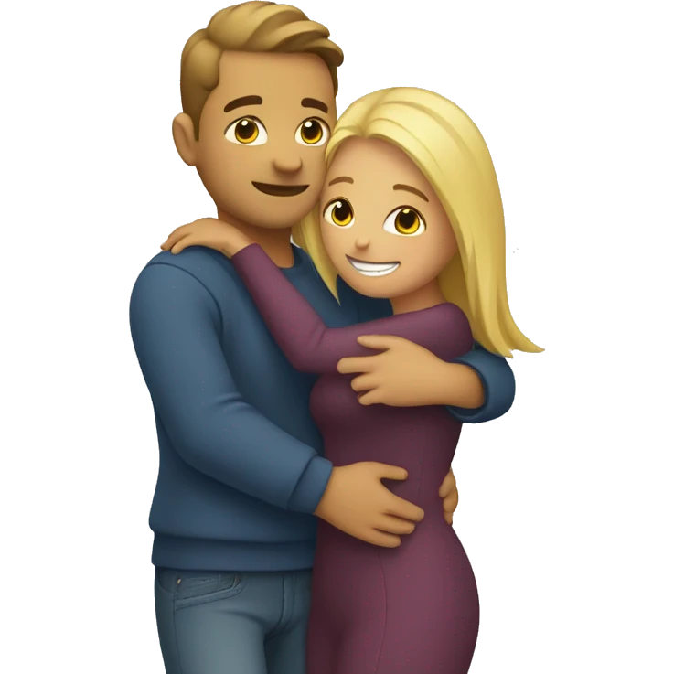 couple hugging emoji