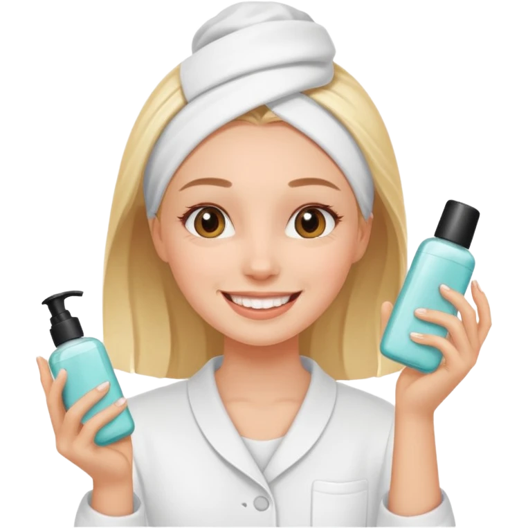 an emoji of a girl doing skincare emoji
