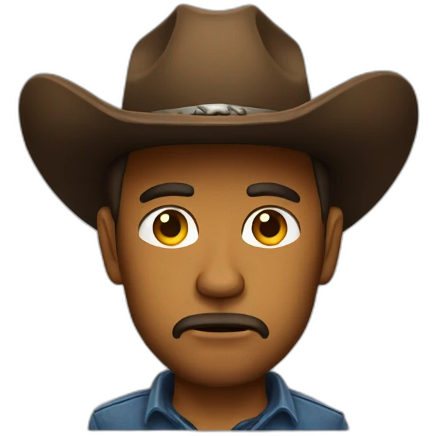 Dissapointed cowboy emoji