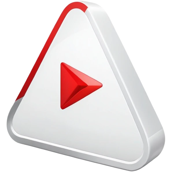 YouTube logo, red play button with white play triangle inside emoji