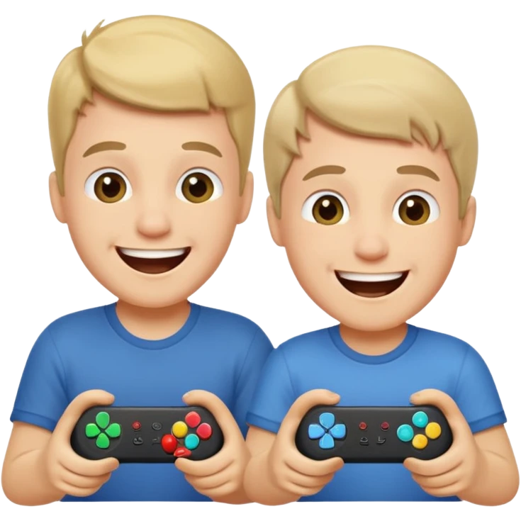 two brothers playings videogames

 emoji