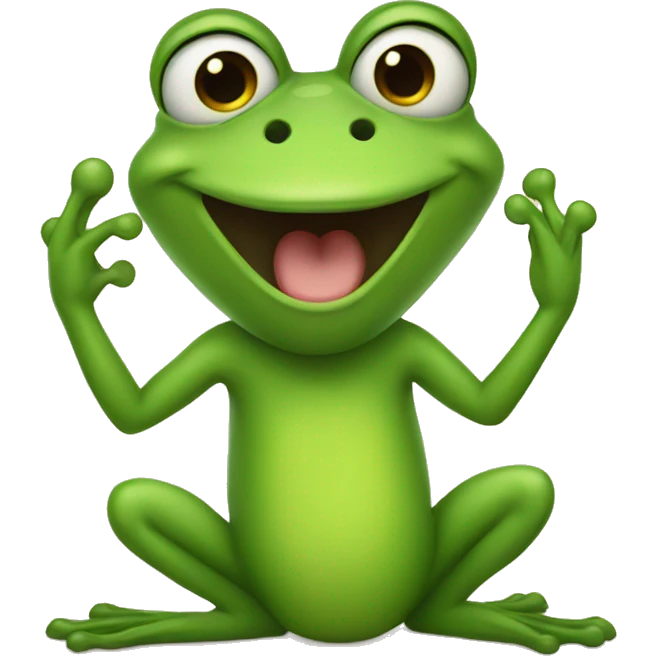 Singing frog emoji