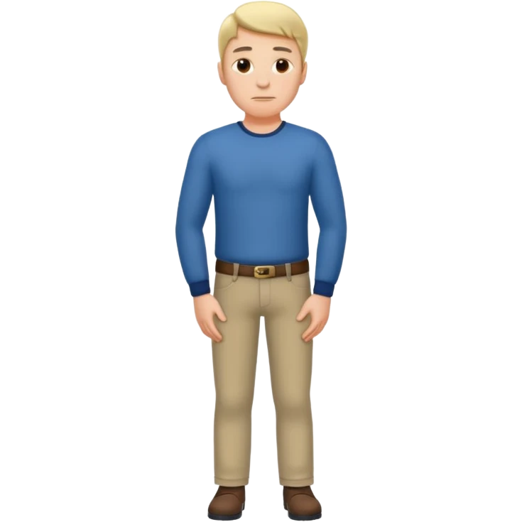 Side view of Man standing with his hands on his hips emoji