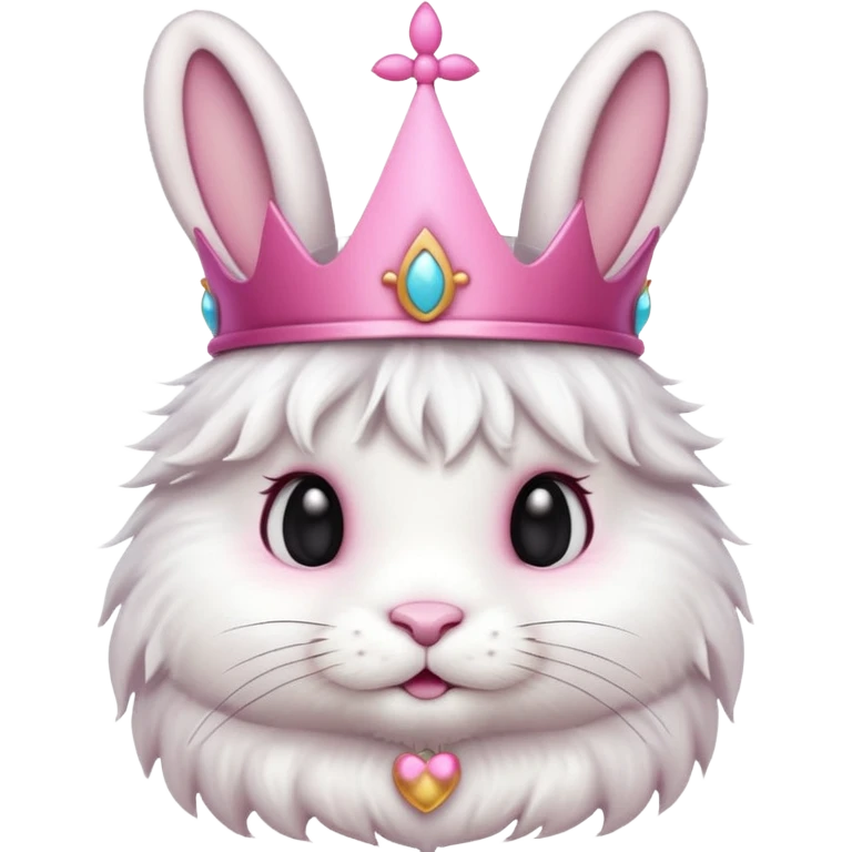 bunny with pink crown emoji