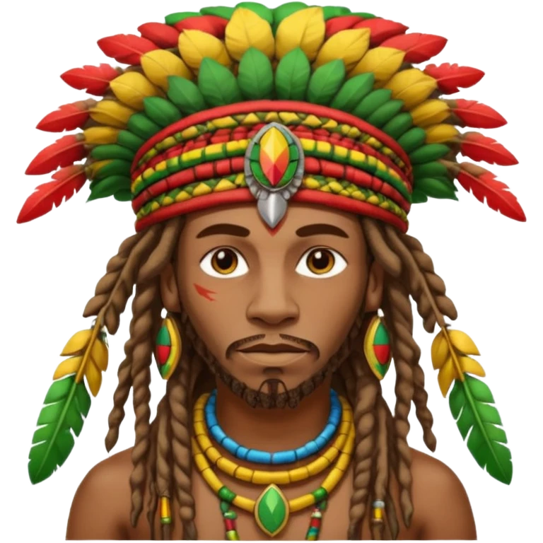 Rasta African warrior emoji