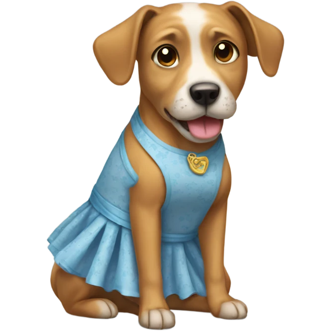 Dog with dress emoji