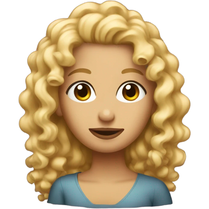 blonde curly wine emoji