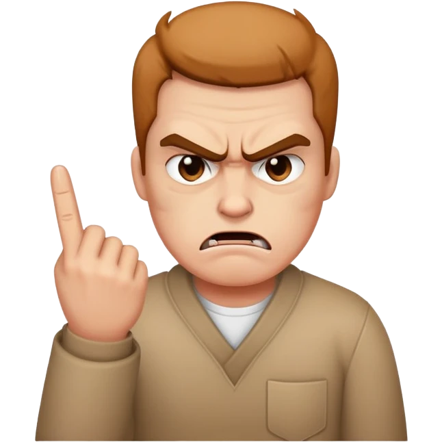 Angry but chill with middle finger emoji