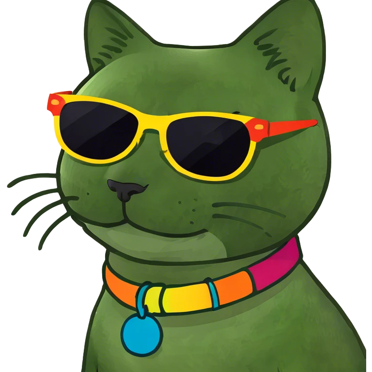 Cat with sunglasses emoji