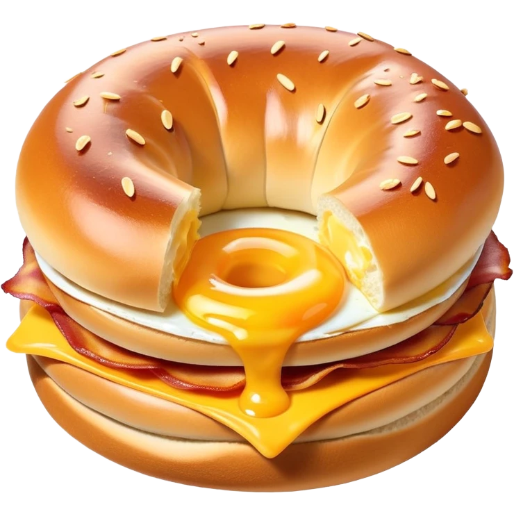 bacon egg and cheese bagel  emoji