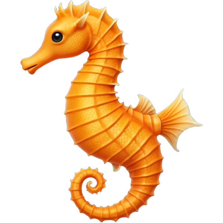 An orange seahorse emoji