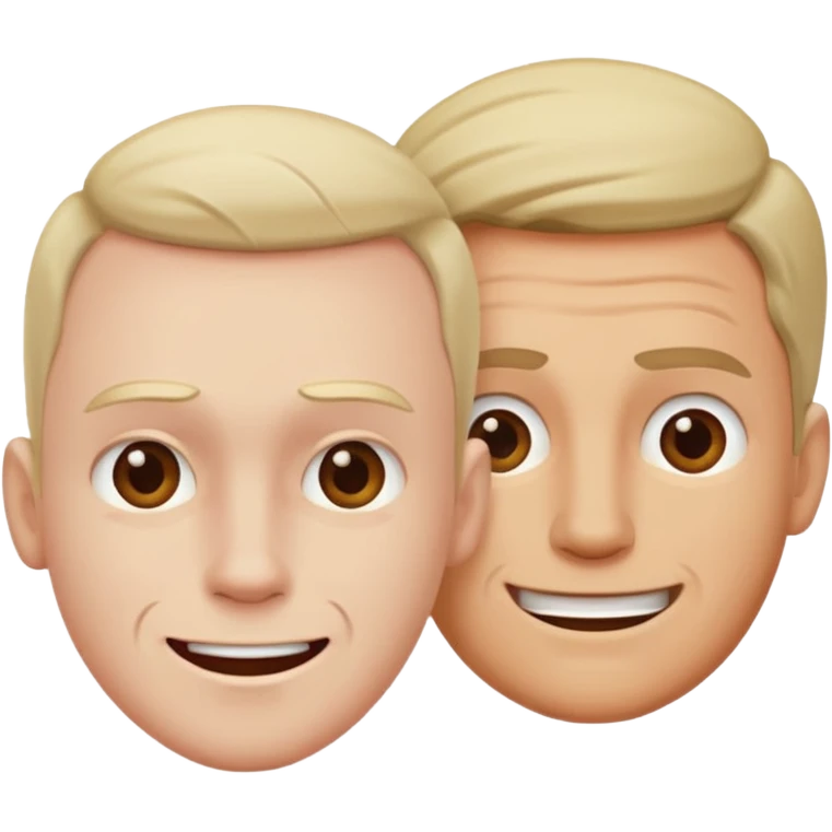 The man was upset and the man next to him was happy. emoji