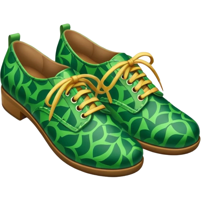 green patterned shoes  emoji