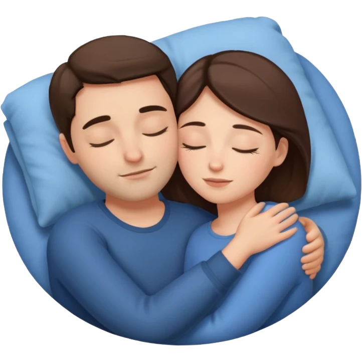 Deep hug on sleep of couples emoji