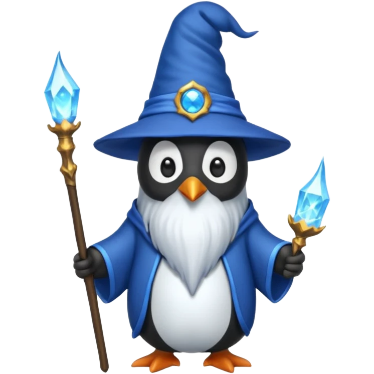 Penguin Wizard emoji