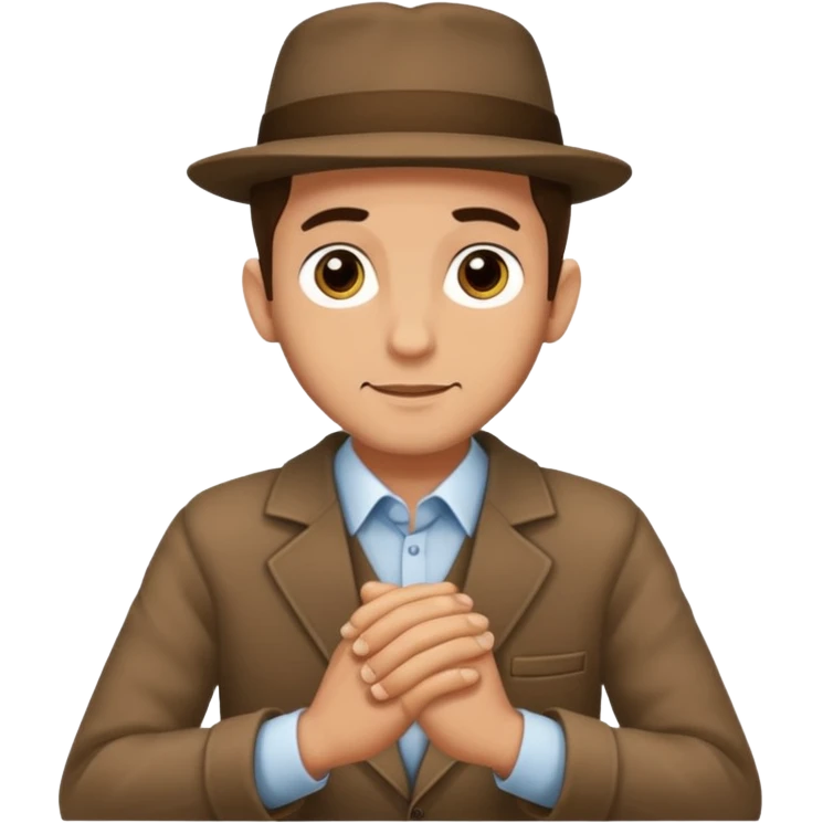 A Jewish guy with his hands together  emoji