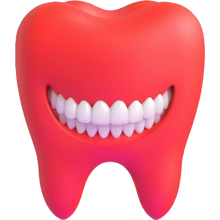 teeth app icon, modern dental application logo with teeth emoji
