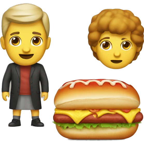 jamnik w przebraniu hotdoga emoji