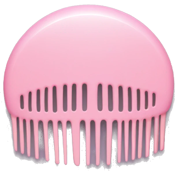 pastel pink round comb emoji