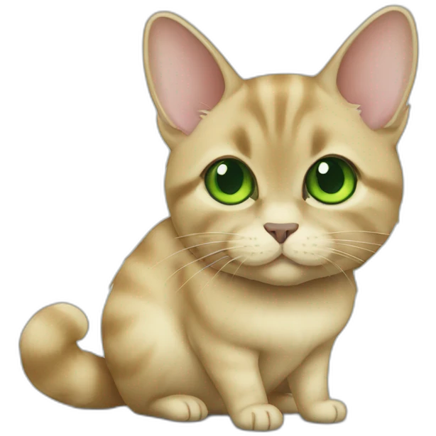 British chinchilla gold cat green eyes emoji