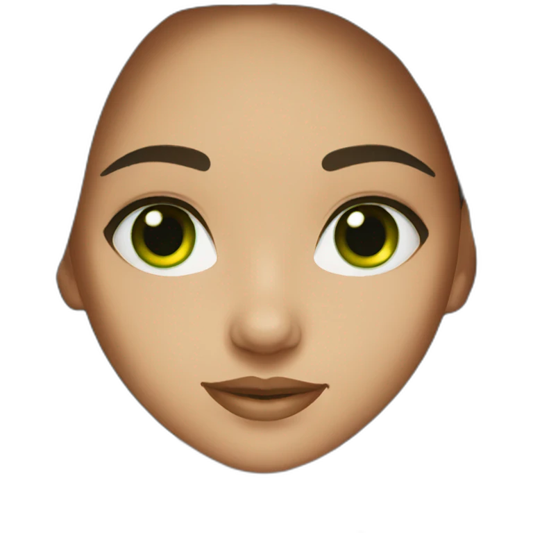 brunette with green eyes emoji