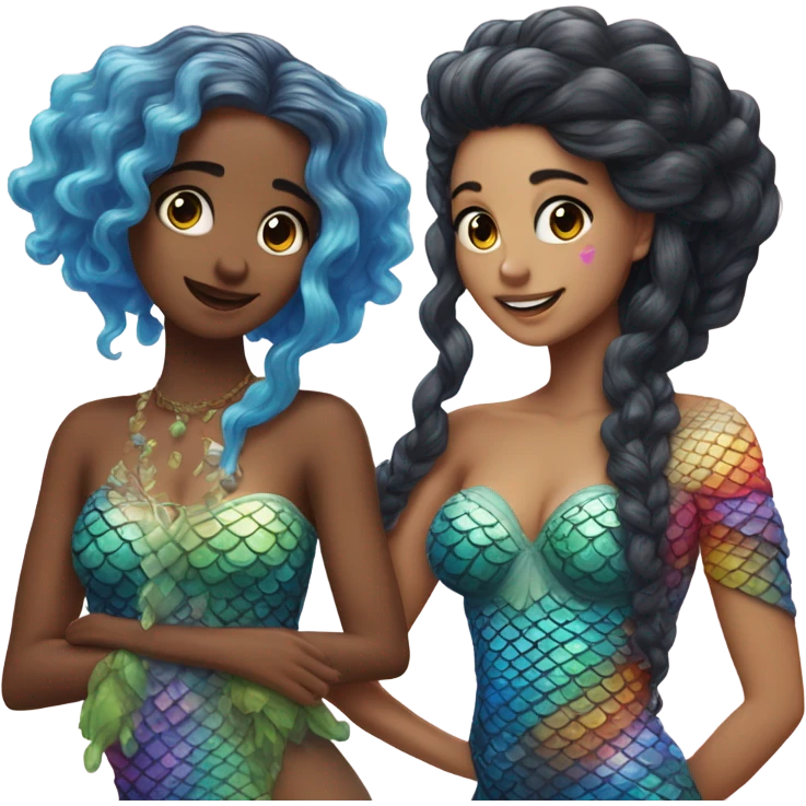 ￼ Berlin and Aviv as mermaids ￼ emoji