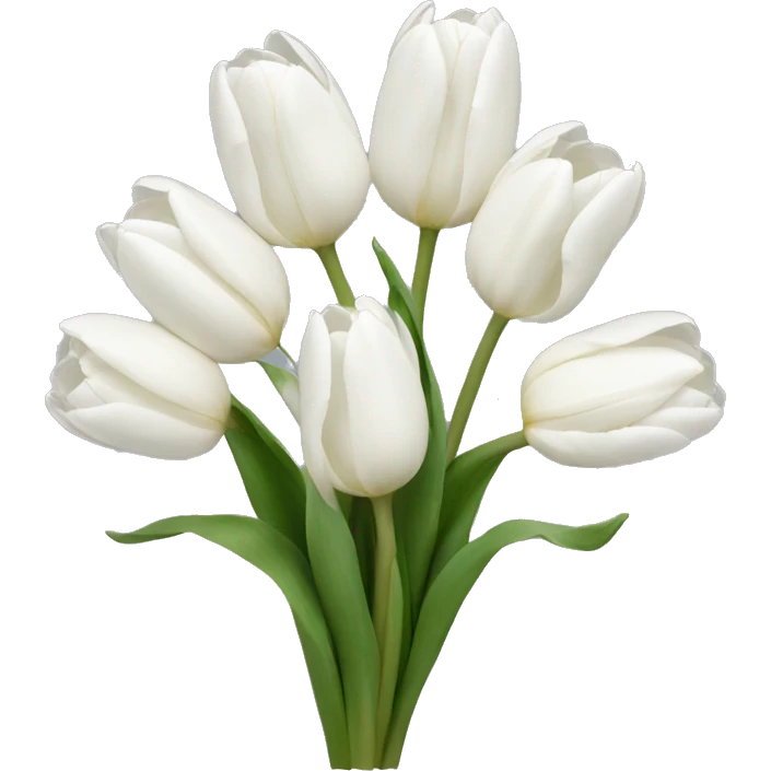 White tulips emoji