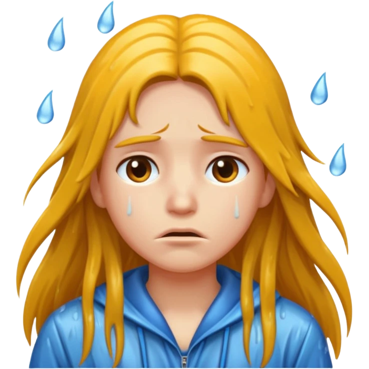 غمگین🧍‍♀️🌧موهای بلند emoji