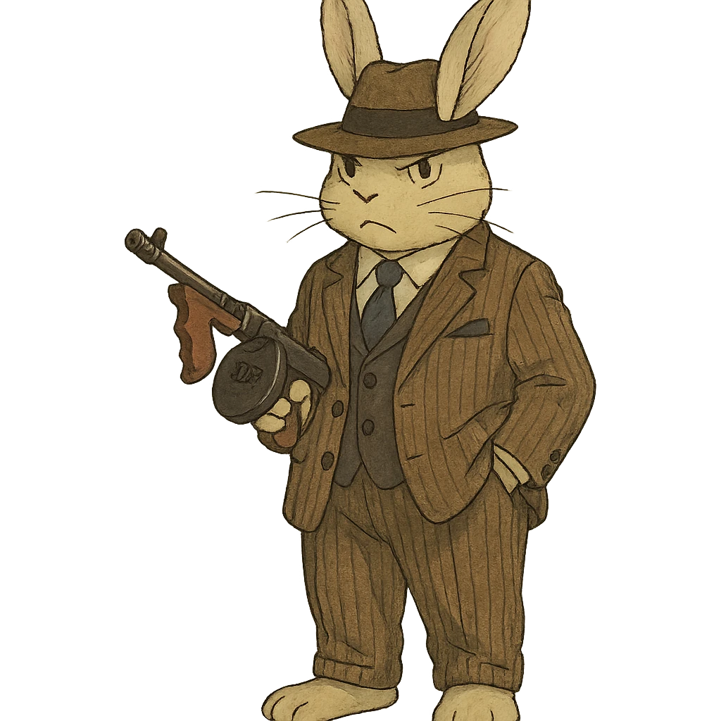 gangster rabbit emoji