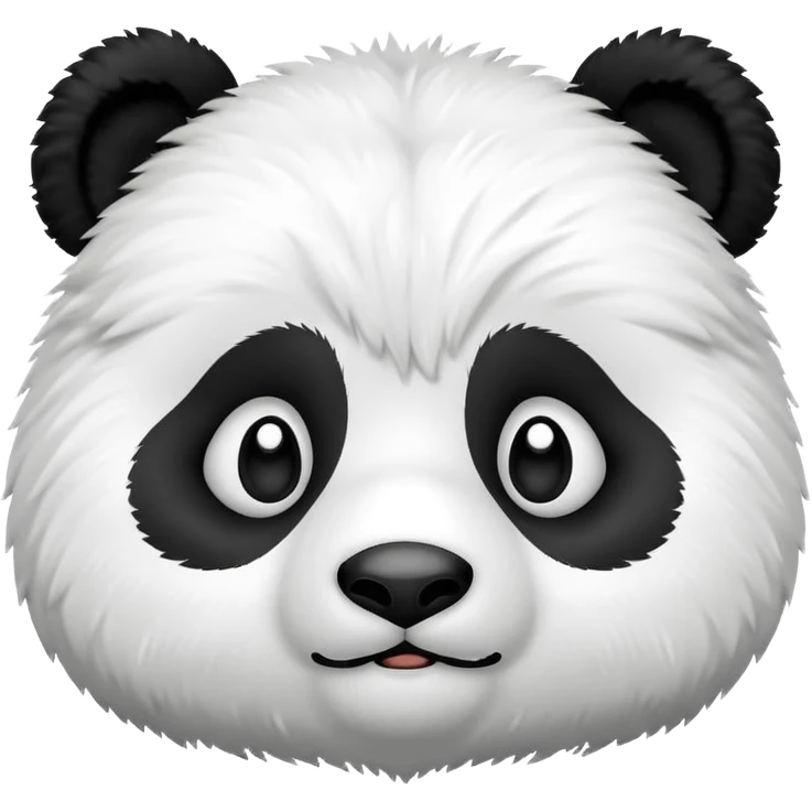 A cute panda emoji struggling emoji