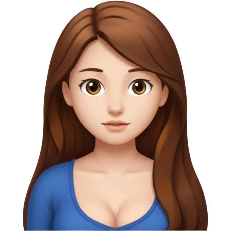 Big boobed teen not wearing any clothing emoji