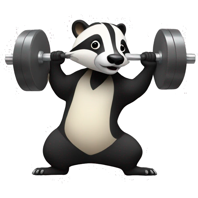 badger lifting weight emoji