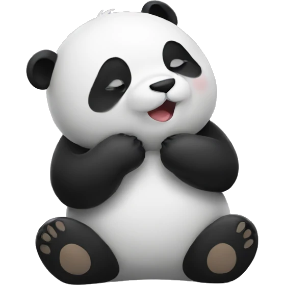 Panda giving kiss emoji