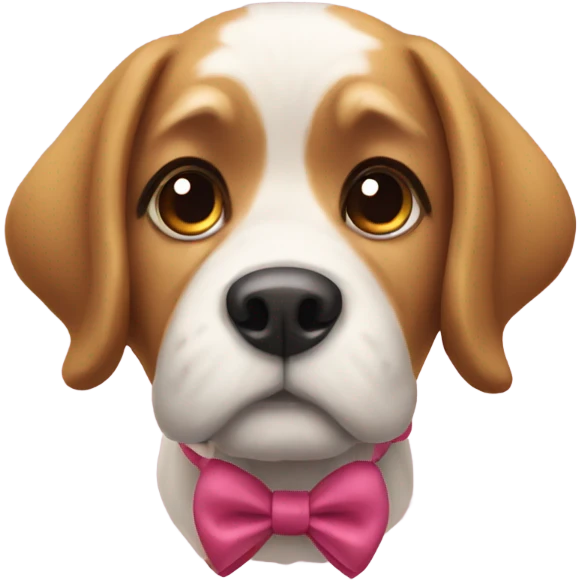 dog with a bow emoji