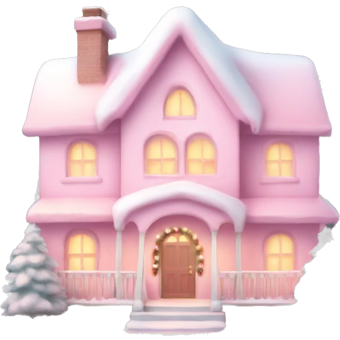 Christmas home pink pastel cute and full of gift emoji