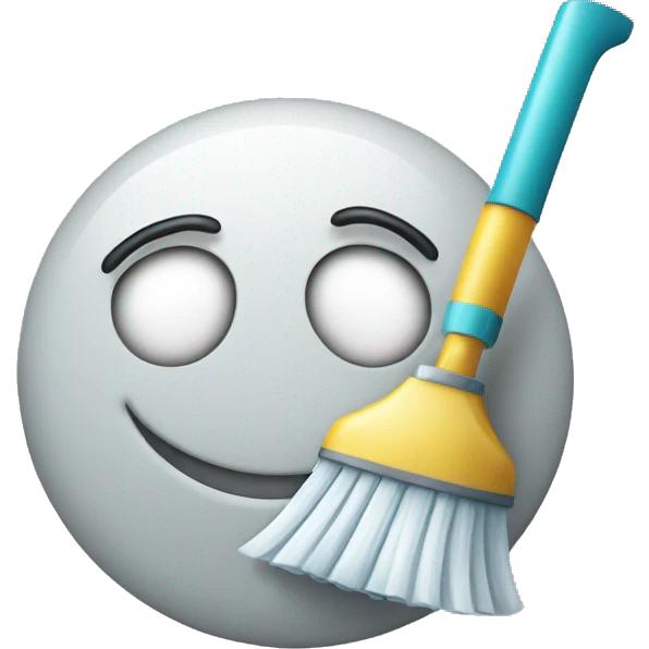 cleaning smiley face emoji