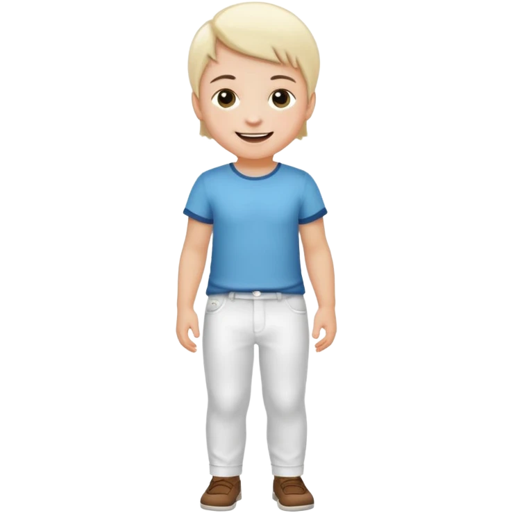 Cute Child with white pants emoji