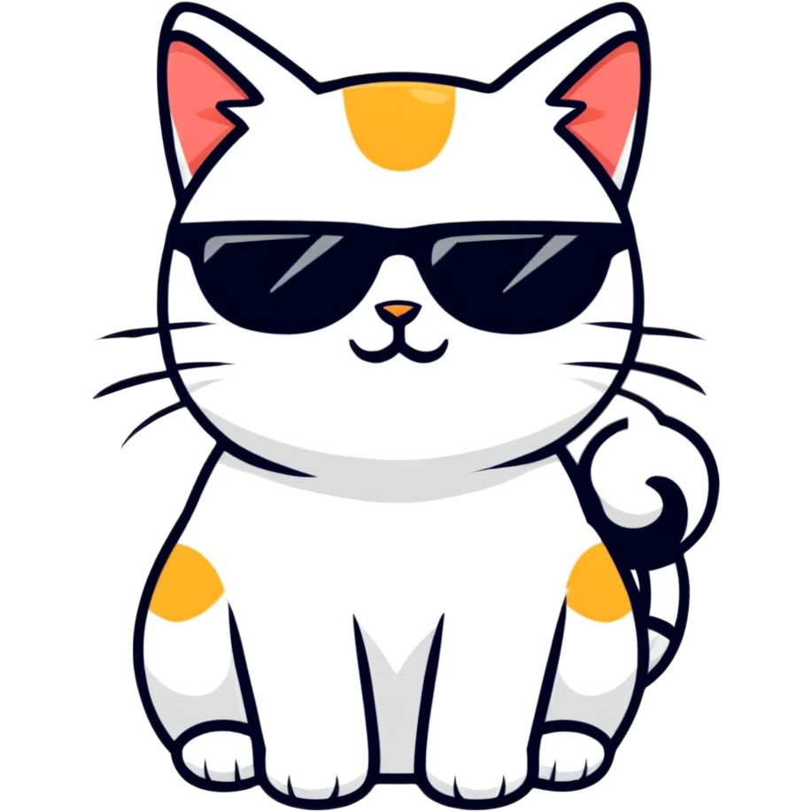 Cat with sunglasses emoji