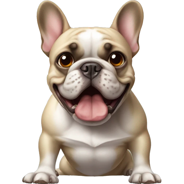 French bulldog mad face  emoji