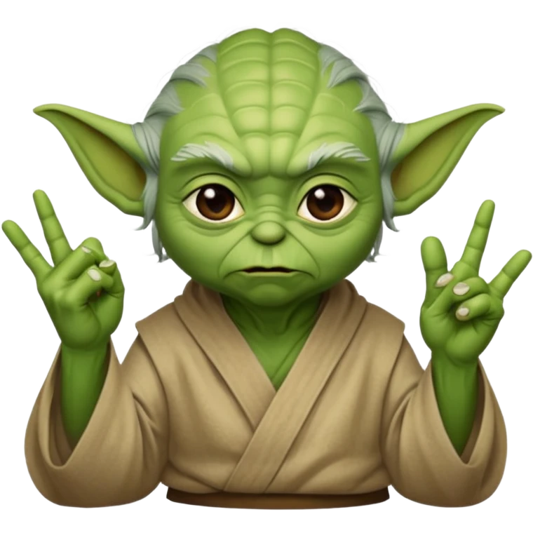yoda qui fait un doigt d’honneur  emoji