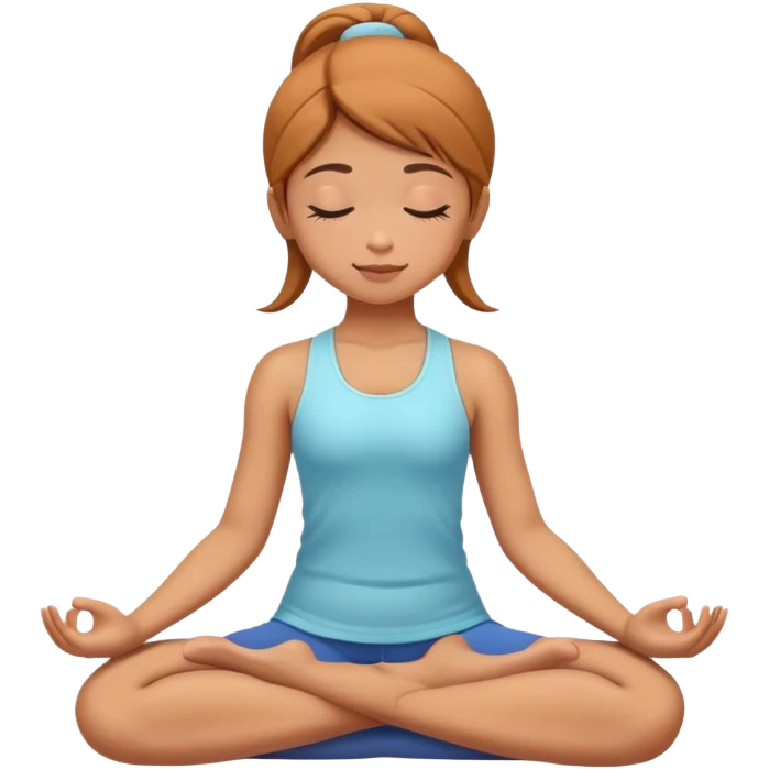 Yoga girl in the child’s pose position  emoji