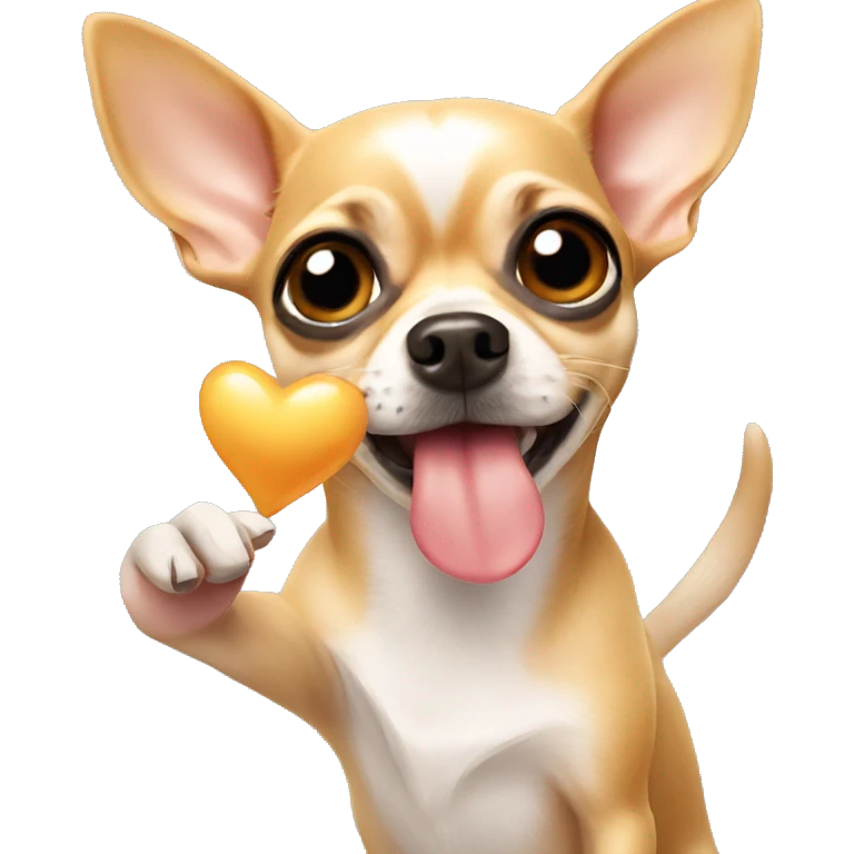 Chihuahua blowing kisses emoji
