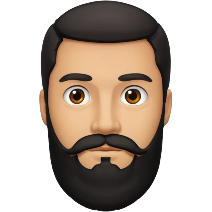 Bold men with black beard  emoji