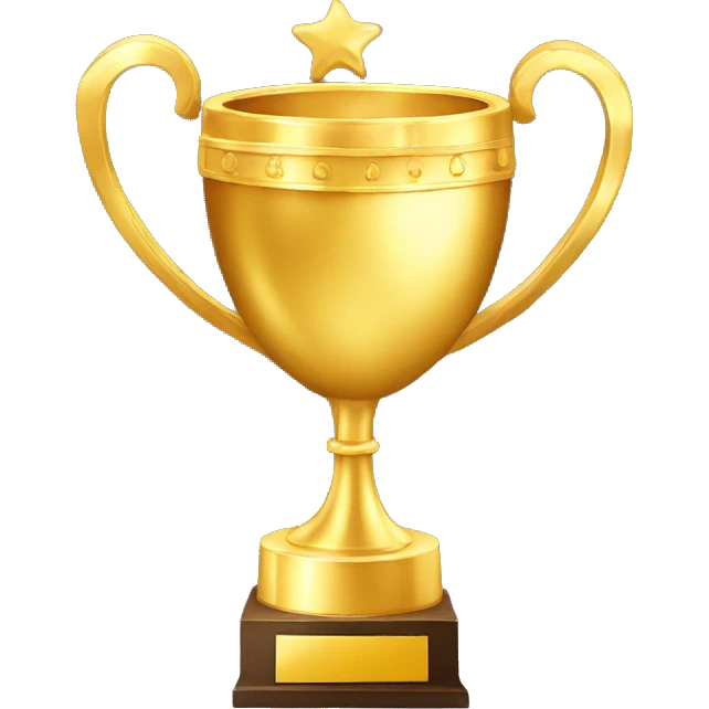 gold trophy con las iniciales S.D emoji
