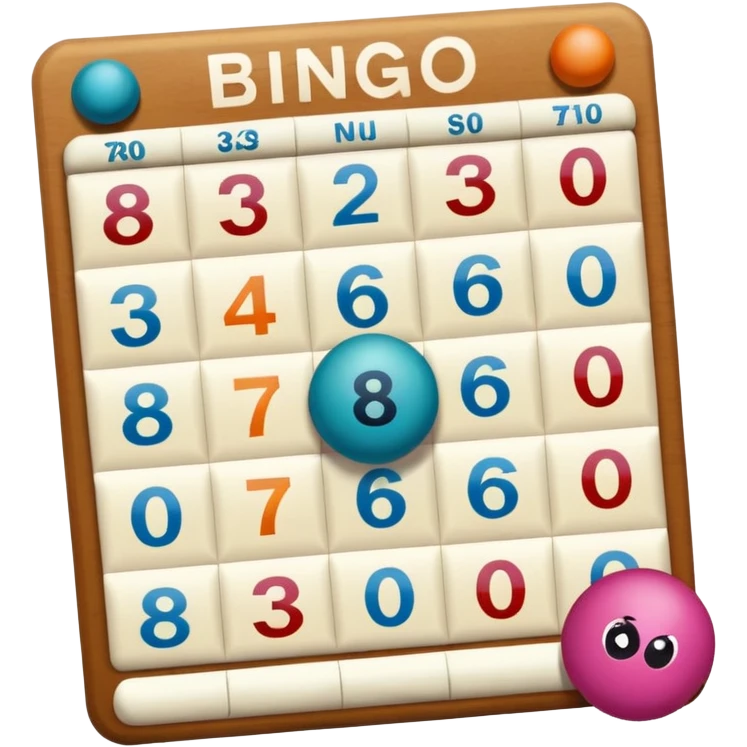 Cartela de bingo emoji