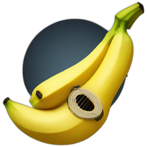 Banana playing guitar emoji