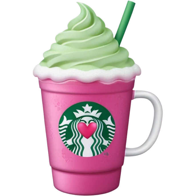 Starbucks pink matcha emoji