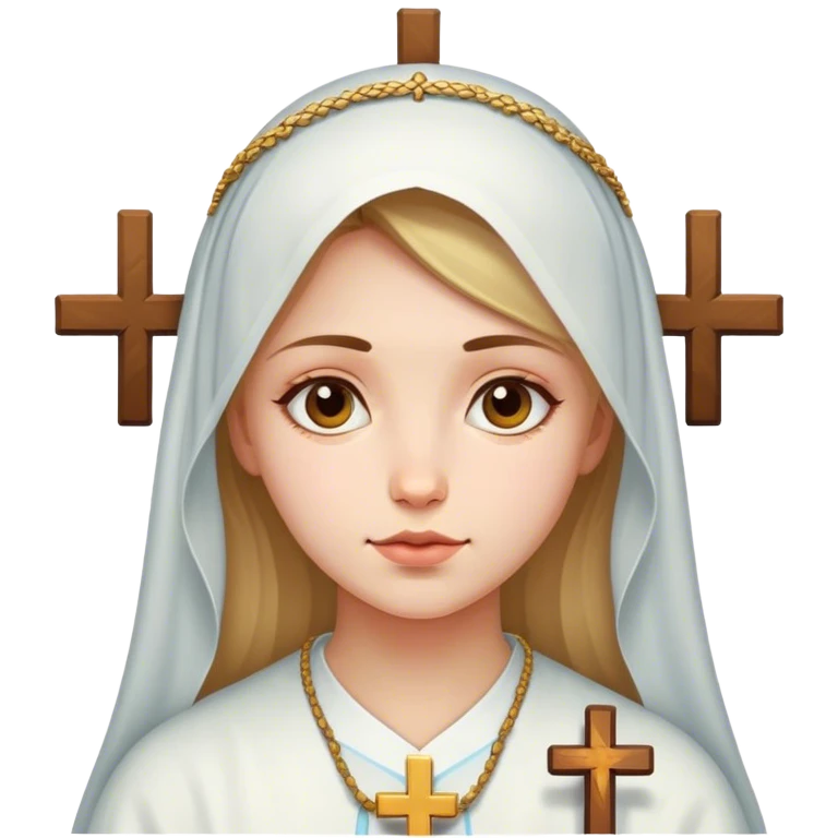 ortodox girl with cross emoji